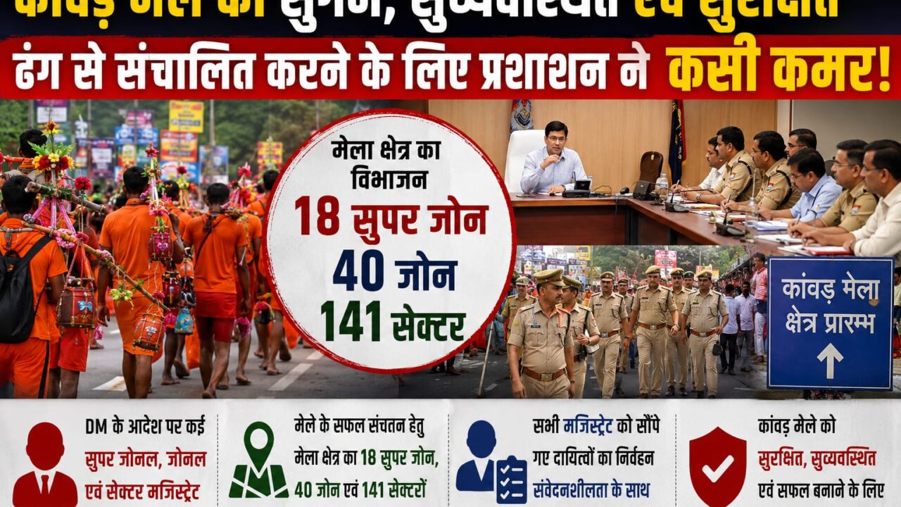 हरिद्वार में कांवड़ मेले को सुगम, सुव्यवस्थित एवं सुरक्षित ढंग से संचालित करने के लिए प्रशाशन ने कसी कमर