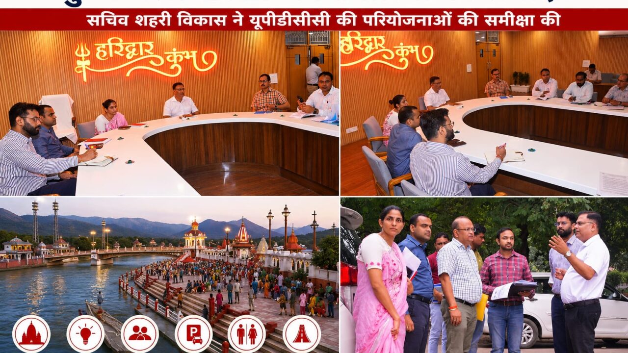हरिद्वार कुंभ मेला-2027 की तैयारियों को लेकर सचिव शहरी विकास ने यूपीडीसीसी की परियोजनाओं की समीक्षा की